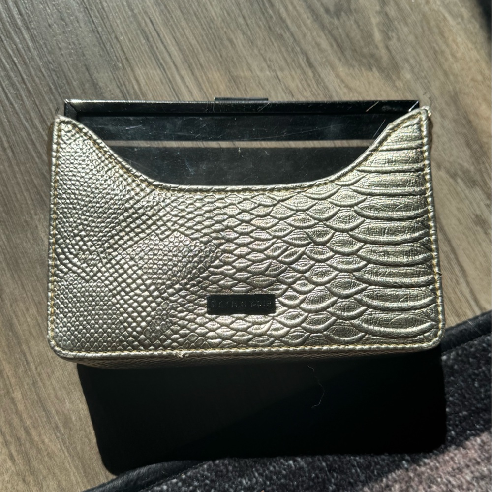 Silver Textured Card Holder
